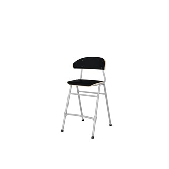 Stol Embrace 4-ben SH54 cm mellomstort sete sølv ben