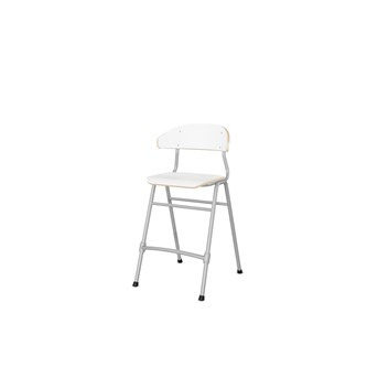 Stol Embrace 4-ben SH54 cm mellomstort sete sølv ben