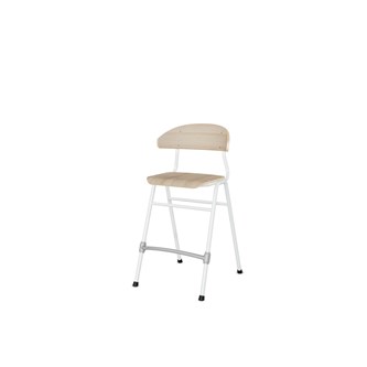 Stol Embrace BX 4-ben SH54 cm mellomstort sete hvite ben