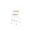 Stol Embrace BX 4-ben SH54 cm mellomstort sete hvite ben