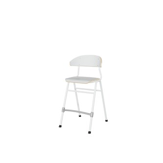 Stol Embrace BX 4-ben SH54 cm mellomstort sete hvite ben