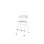 Stol Embrace BX 4-ben SH54 cm mellomstort sete hvite ben