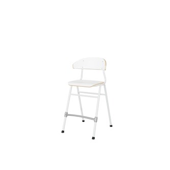 Stol Embrace BX 4-ben SH54 cm mellomstort sete hvite ben