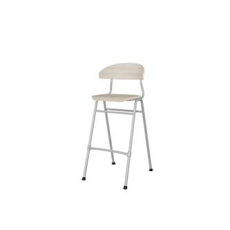 Stol Embrace 4-ben SH65 cm mellomstort sete sølv ben