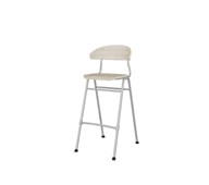 Stol Embrace 4-ben SH65 cm mellomstort sete sølv ben