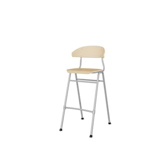 Stol Embrace 4-ben SH65 cm mellomstort sete sølv ben