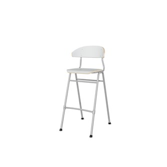 Stol Embrace 4-ben SH65 cm mellomstort sete sølv ben