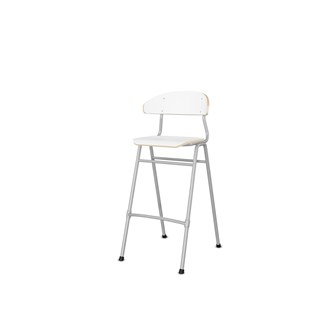 Stol Embrace 4-ben SH65 cm mellomstort sete sølv ben
