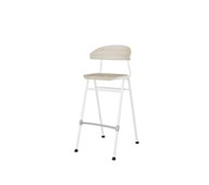 Stol Embrace BX 4-ben SH65 cm mellomstort sete hvite ben