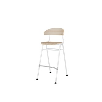 Stol Embrace BX 4-ben SH65 cm mellomstort sete hvite ben