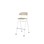 Stol Embrace BX 4-ben SH65 cm mellomstort sete hvite ben