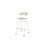 Stol Embrace BX 4-ben SH65 cm mellomstort sete hvite ben