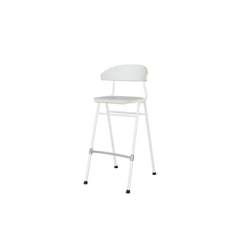 Stol Embrace BX 4-ben SH65 cm mellomstort sete hvite ben