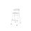 Stol Embrace BX 4-ben SH65 cm mellomstort sete hvite ben