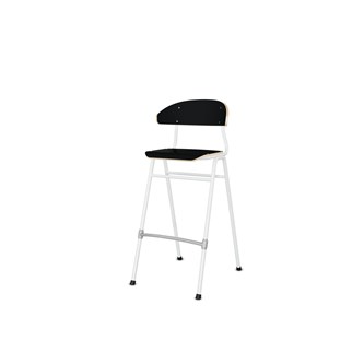 Stol Embrace BX 4-ben SH65 cm mellomstort sete hvite ben