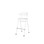 Stol Embrace BX 4-ben SH65 cm mellomstort sete hvite ben