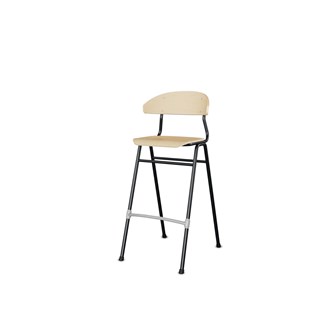 Stol Embrace BX 4-ben SH65 cm mellomstort sete svarte ben