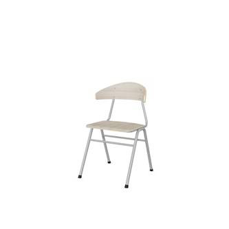 Stol Embrace 4-ben SH45 cm stort sete sølv ben