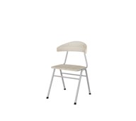 Stol Embrace 4-ben SH45 cm stort sete sølv ben