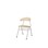 Stol Embrace 4-ben SH45 cm stort sete sølv ben