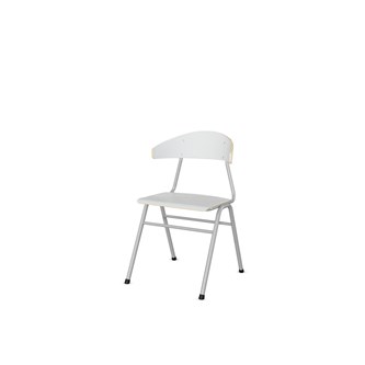 Stol Embrace 4-ben SH45 cm stort sete sølv ben