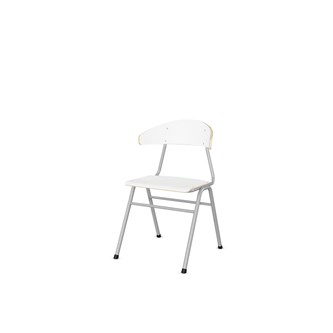 Stol Embrace 4-ben SH45 cm stort sete sølv ben