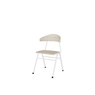 Stol Embrace BX 4-ben SH45 cm stort sete hvite ben