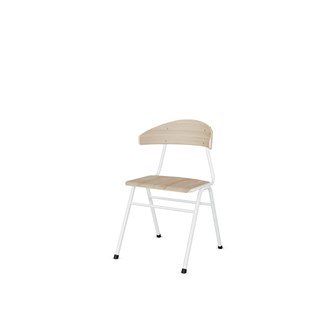 Stol Embrace BX 4-ben SH45 cm stort sete hvite ben