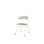 Stol Embrace BX 4-ben SH45 cm stort sete hvite ben