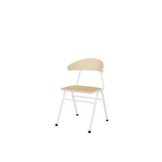 Stol Embrace BX 4-ben SH45 cm stort sete hvite ben