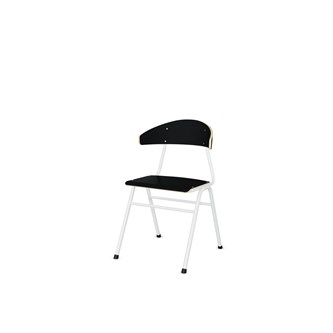 Stol Embrace BX 4-ben SH45 cm stort sete hvite ben