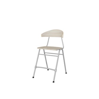 Stol Embrace 4-ben SH54 cm stort sete sølv ben
