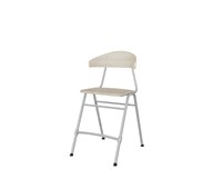 Stol Embrace 4-ben SH54 cm stort sete sølv ben