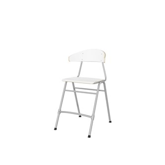 Stol Embrace 4-ben SH54 cm stort sete sølv ben