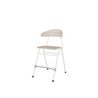 Stol Embrace BX 4-ben SH54 cm stort sete hvite ben