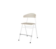 Stol Embrace BX 4-ben SH54 cm stort sete hvite ben