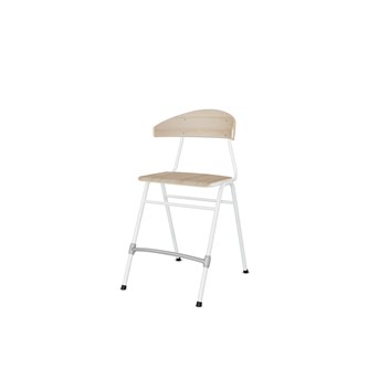 Stol Embrace BX 4-ben SH54 cm stort sete hvite ben