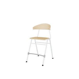 Stol Embrace BX 4-ben SH54 cm stort sete hvite ben