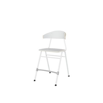 Stol Embrace BX 4-ben SH54 cm stort sete hvite ben