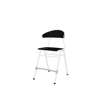 Stol Embrace BX 4-ben SH54 cm stort sete hvite ben