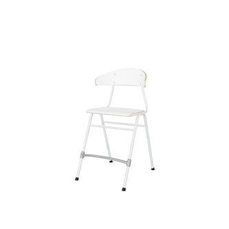 Stol Embrace BX 4-ben SH54 cm stort sete hvite ben