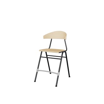 Stol Embrace BX 4-ben SH54 cm stort sete svarte ben