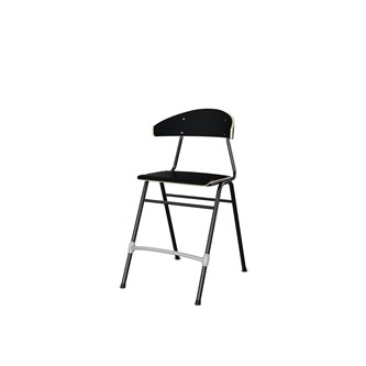 Stol Embrace BX 4-ben SH54 cm stort sete svarte ben