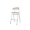Stol Embrace 4-ben SH65 cm stort sete sølv ben