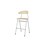 Stol Embrace 4-ben SH65 cm stort sete sølv ben