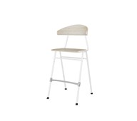 Stol Embrace BX 4-ben SH65 cm stort sete hvite ben