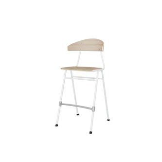 Stol Embrace BX 4-ben SH65 cm stort sete hvite ben