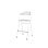 Stol Embrace BX 4-ben SH65 cm stort sete hvite ben