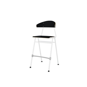 Stol Embrace BX 4-ben SH65 cm stort sete hvite ben