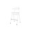 Stol Embrace BX 4-ben SH65 cm stort sete hvite ben